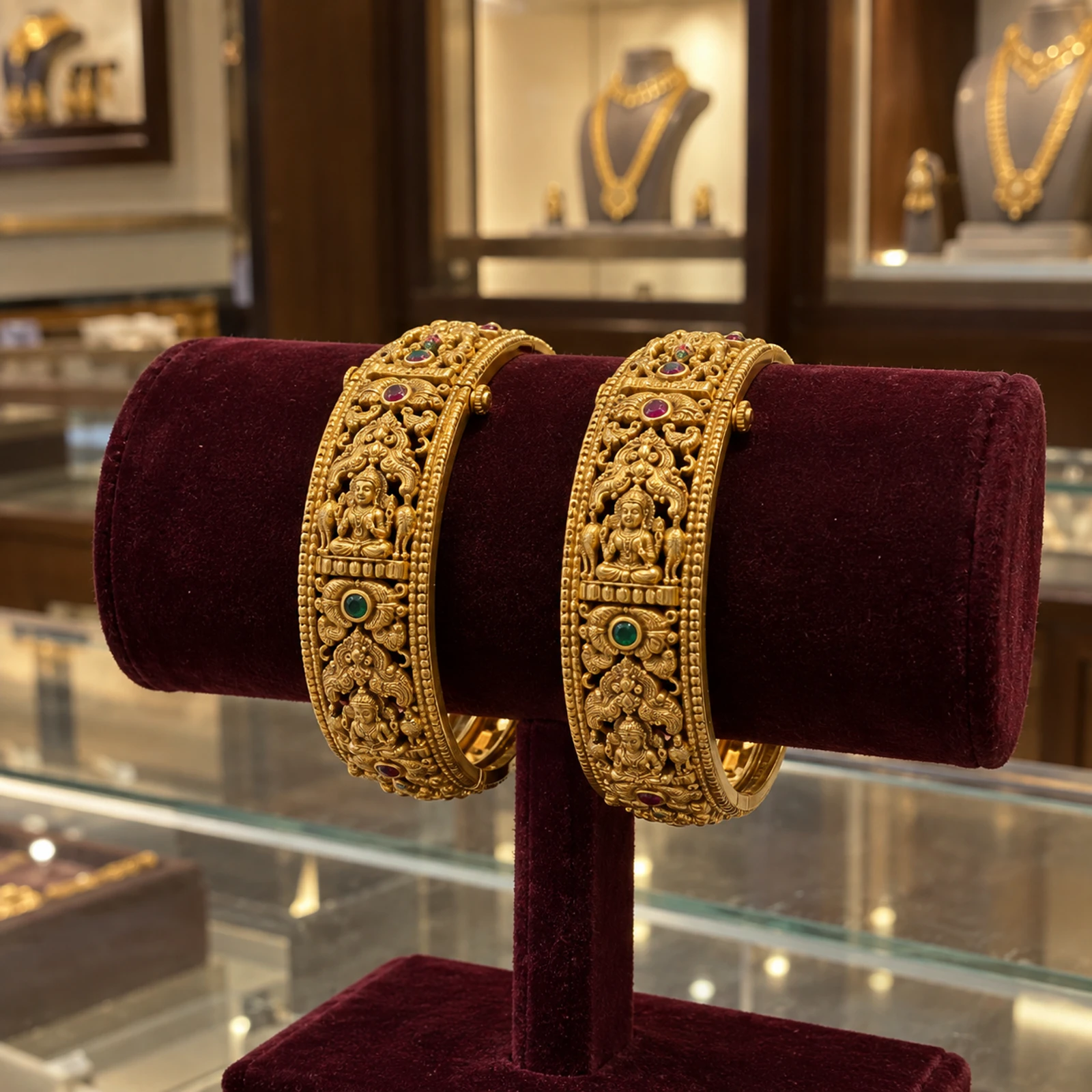 Aarohi Temple Bangles jewellery design