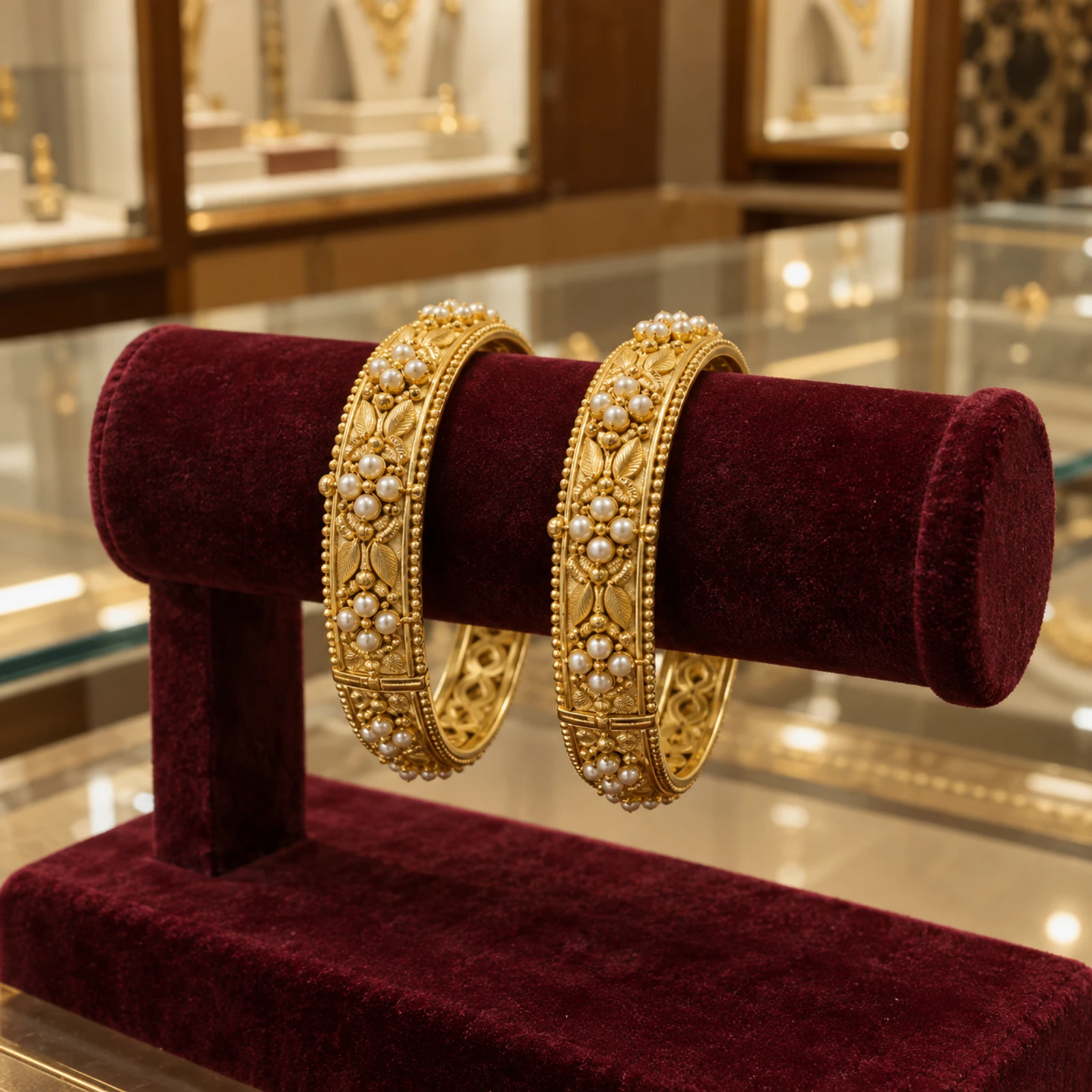 Ishani Pearl Bangles jewellery design