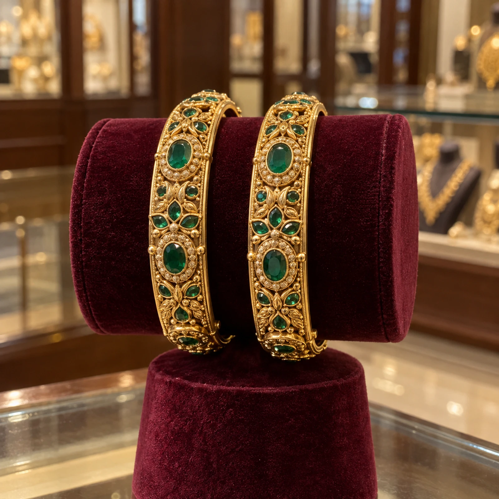 Noor Emerald Bangles jewellery design