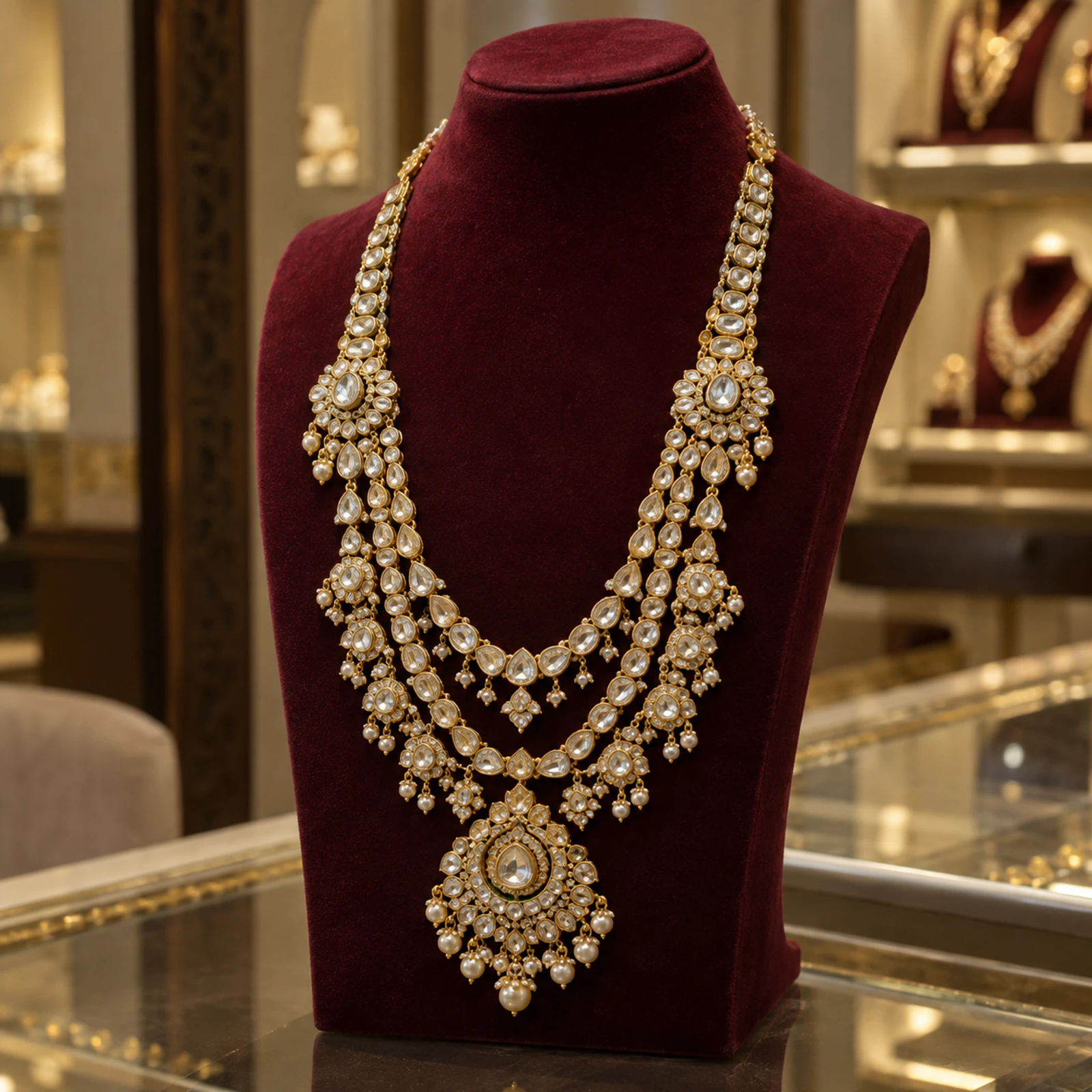 Noor Bridal Kundan Haar jewellery design