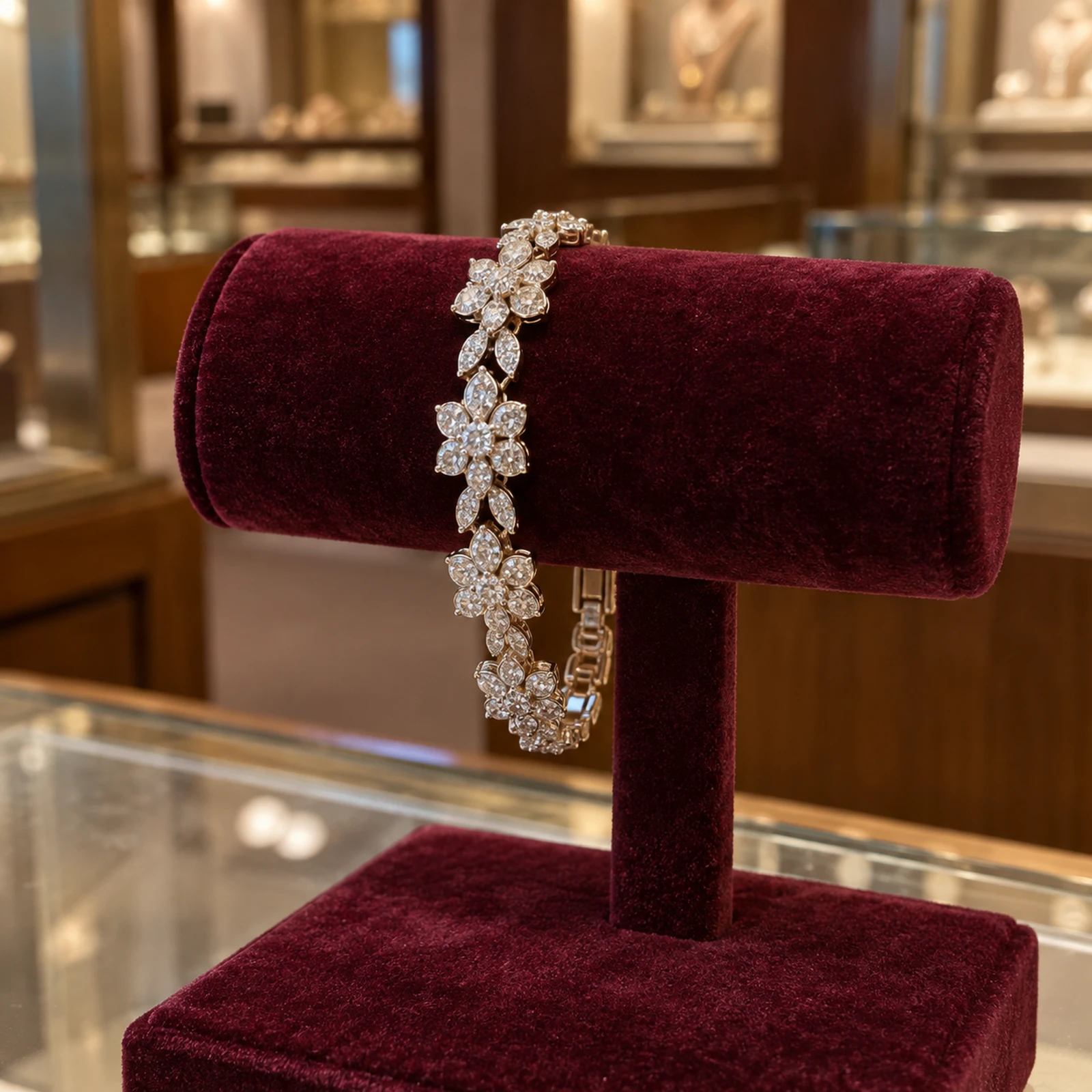 Meher Diamond Floral Bracelet jewellery design