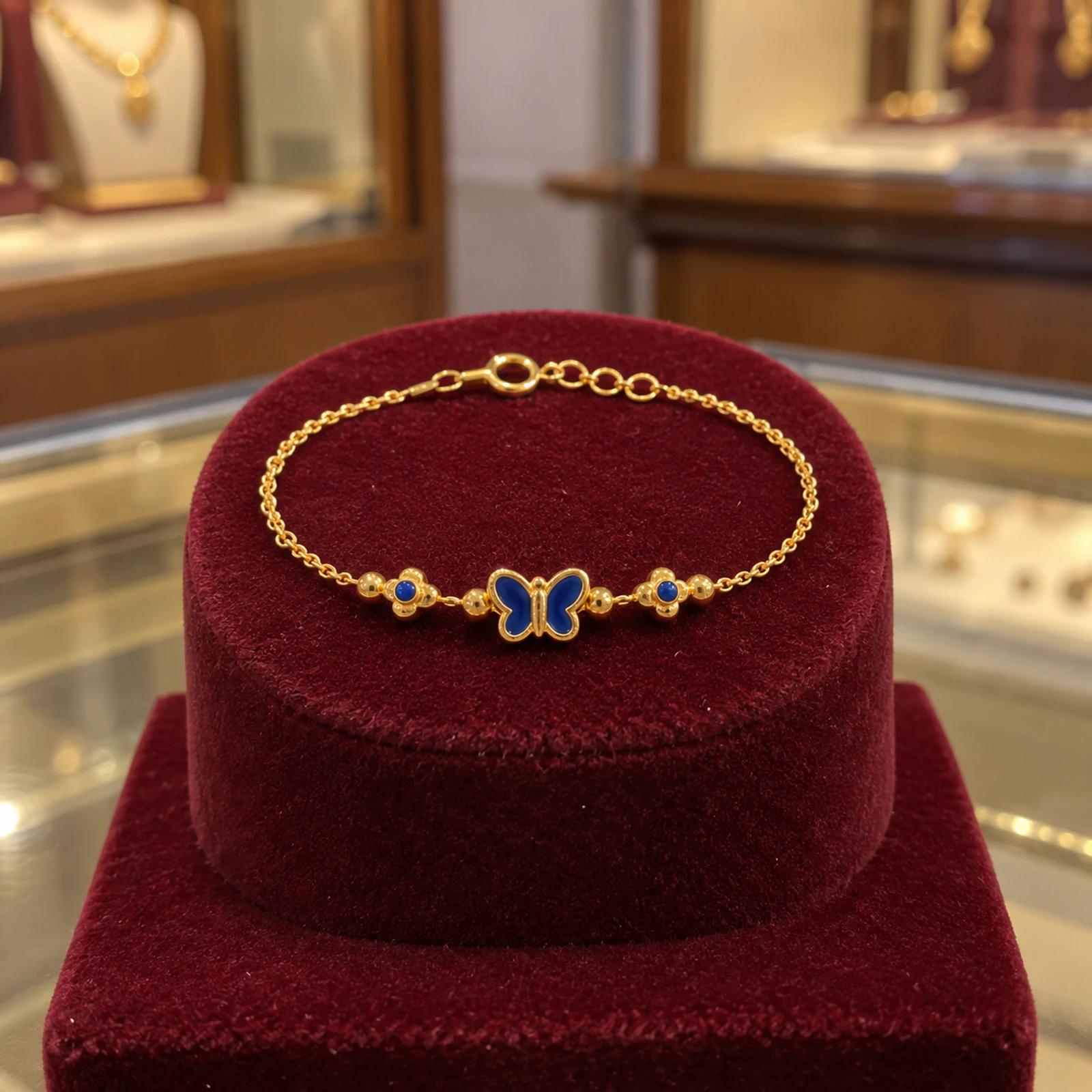 Myra Blue Enamel Kids Bracelet jewellery design