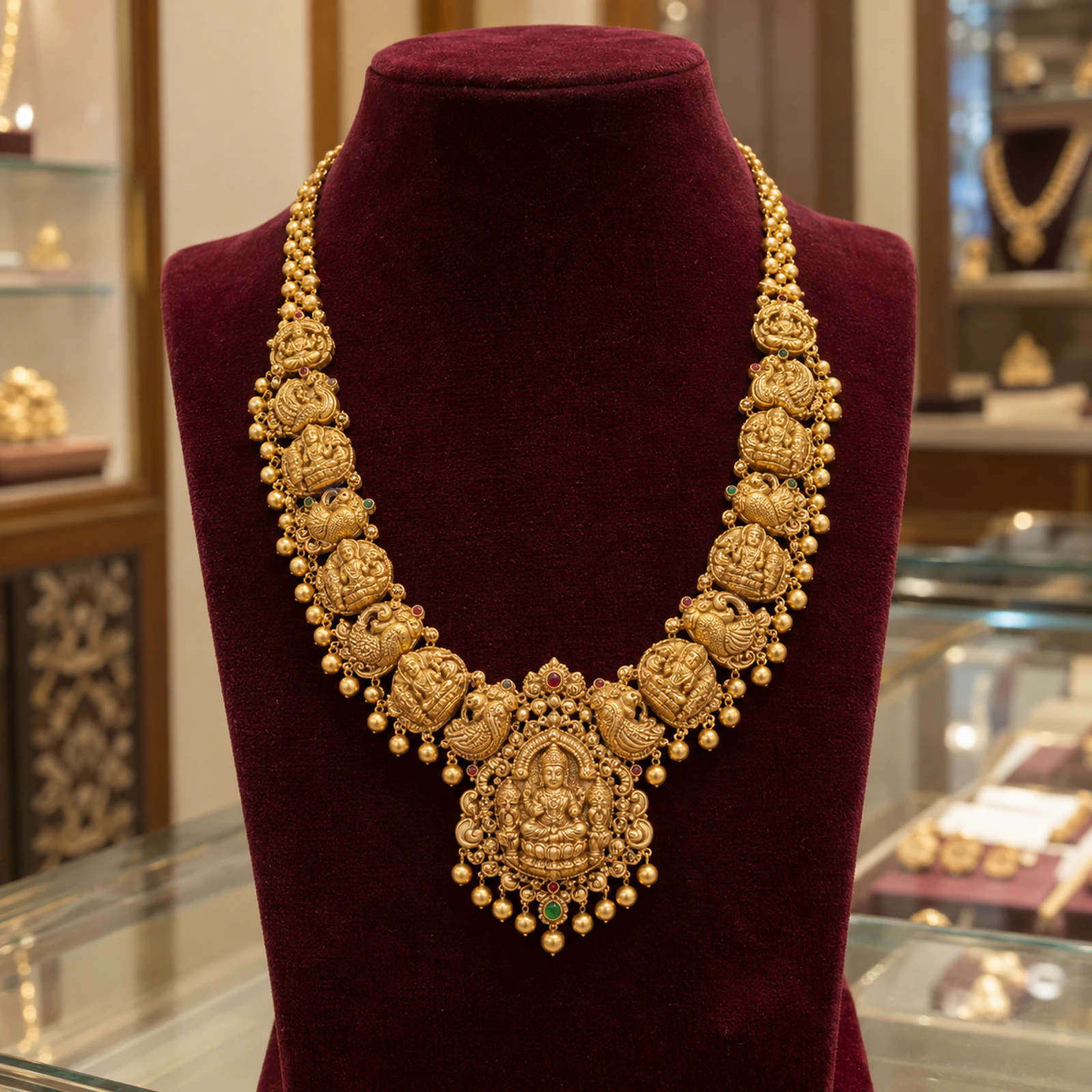 Aarohi Temple Necklace jewellery design