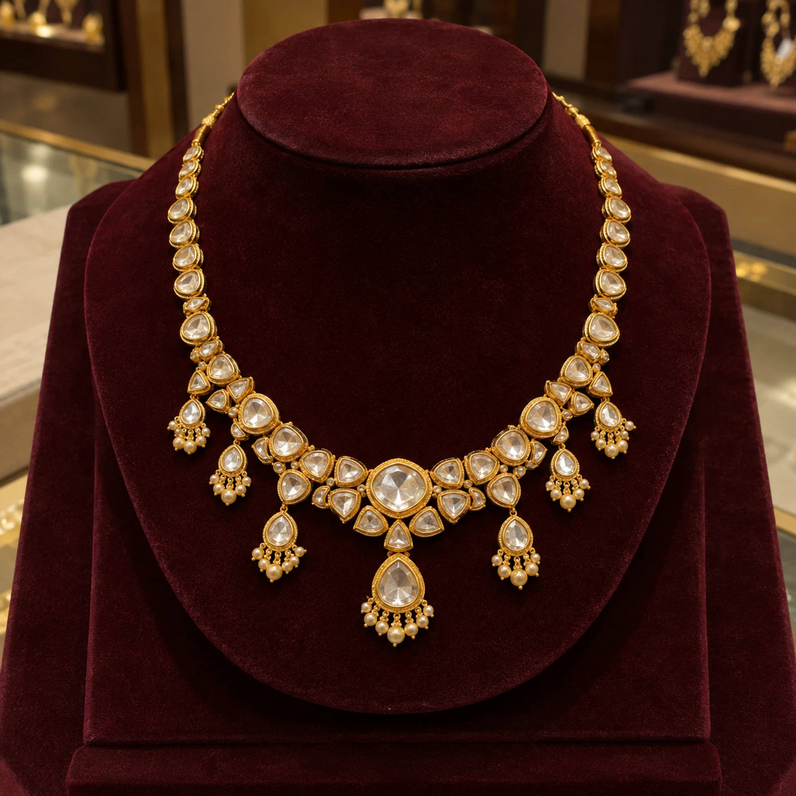 Vasudha Polki Necklace jewellery design