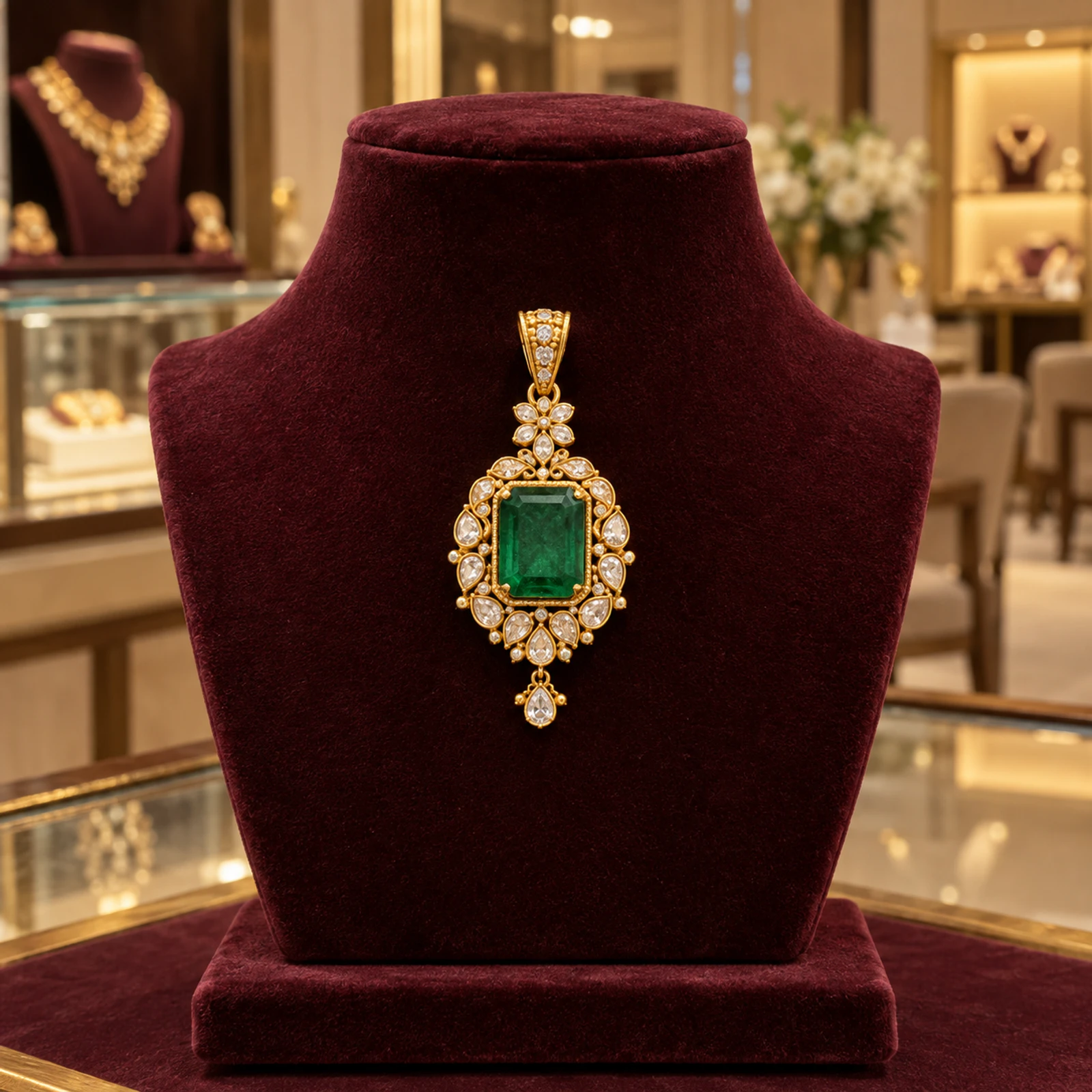 Ziya Emerald Pendant jewellery design