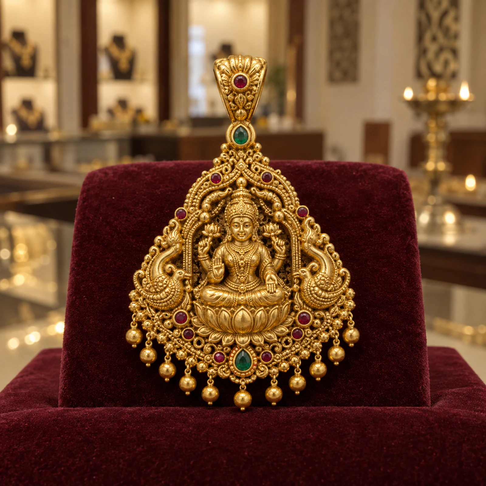 Aarohi Temple Pendant jewellery design