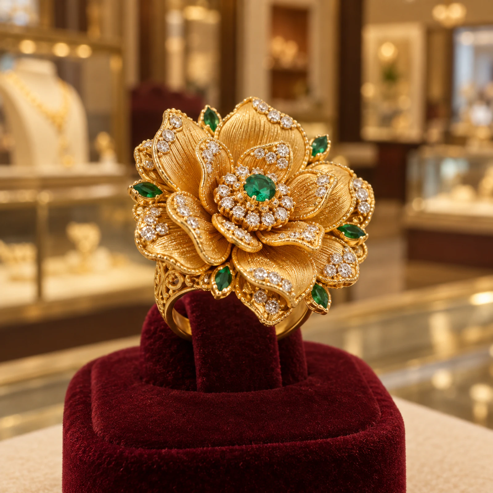 Inaya Floral Cocktail Ring jewellery design